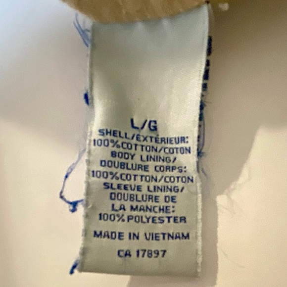 Old Navy Vintage 2005 Men's Large Tan Chore Workwear FA05 Y2K Harrington Jacket - Picture 14 of 16